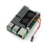 Фото #1 товара Электроника OdSeven Корпус для Raspberry Pi 4B - алюминиевый с 2 вентиляторами - серый
