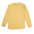 HAPPY BAY Pure linen Mellow yellow long sleeve shirt