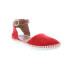 Фото #4 товара Miz Mooz Cleo Womens Red Suede Hook & Loop Strap Sandals Shoes
