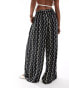 Nobody's Child Petite Zena wide leg trousers in geo print