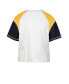 ფოტო #2 პროდუქტის Women's White Distressed Michigan Wolverines Serenity Gia Cropped T-shirt