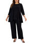 Фото #4 товара Plus and Petite Plus Size Wide-Leg Pull-On Pants, Created for Macy's