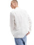 Фото #7 товара Lacoste long sleeve linen shirt in white