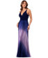 Women's Ombré Pleated Gown