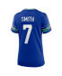 Women's Geno Smith Royal Seattle Seahawks Throwback Player Game Jersey