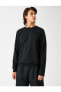 Bisiklet Yaka Basic Sweatshirt