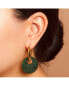 Women's Donut Charm Chunky Hoop Earrings