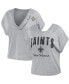 Фото #1 товара Women's Heather Gray New Orleans Saints Reversible T-Shirt