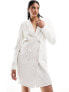 Y.A.S Bridal tailored lace bridal mini dress in white