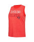 ფოტო #2 პროდუქტის Women's Black, Red Distressed Tampa Bay Buccaneers Muscle Tank Top and Pants Lounge Set