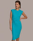 ფოტო #3 პროდუქტის Donna Karan Women's Ruched Sheath Dress