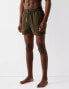 Bershka basic swimshort in khaki