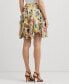 ფოტო #2 პროდუქტის Petite Ruffled Floral Miniskirt