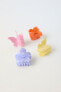 4-pack of floral and butterfly hair clips