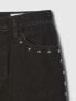 Фото #6 товара Studded Denim Mini Skirt