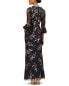 Aidan Mattox Beaded V-Neck Gown Women's