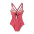 Фото #5 товара Women's Wide Ribbed Ring Medium Coverage One Piece Swimsuit - Kona Sol Red L