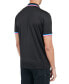 Men's Slim-Fit Stretch Tipped Black Solid Polo