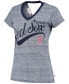 ფოტო #3 პროდუქტის Women's Navy Boston Red Sox Hail Mary V-Neck Back Wrap T-shirt