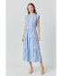Фото #2 товара Women's Pintuck Details Sleeveless Midi Dress