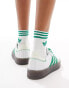 adidas Originals Sambae trainers in white and green