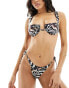 Фото #8 товара Free Society underwire ruched front bikini top in butterfly print