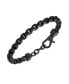 Фото #2 товара Men's Black Stainless Steel Chain Bracelet