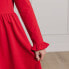 ფოტო #3 პროდუქტის Toddler Girls Long Sleeve Ruffle Trim Knit Dress