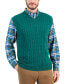 ფოტო #1 პროდუქტის Men's Cable-Knit Cotton Sweater Vest, Created for Macy's