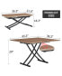 Modern Multifunctional Lifting Table with 4 Faux Leather Dining Chairs