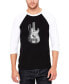 Фото #1 товара Men's Raglan Baseball Word Art Bass Guitar T-shirt