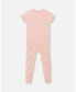 ფოტო #1 პროდუქტის Baby Girl Organic Cotton Two Piece Pajama Set Pink Printed Goose - Infant
