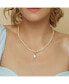 Фото #3 товара Hope Cultured Pearl Necklace with Heart Shaped Charm Pendant