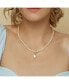 Hope Cultured Pearl Necklace with Heart Shaped Charm Pendant