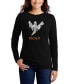 ფოტო #1 პროდუქტის Women's Halloween Ghost Word Art Long Sleeve T-shirt