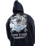 Фото #1 товара Jack & Jones oversized crane back print hoodie in black