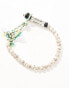 Classics 77 earthland bead and cord bracelet in cream - фото #2