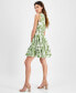 Фото #2 товара Women's Printed Tiered One-Shoulder Dress