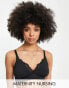 Фото #1 товара ASOS DESIGN Maternity nursing microfibre triangle bralet with lace a-frame in black