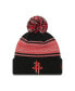 Фото #1 товара Men's Black Houston Rockets Chilled Cuffed Knit Hat with Pom