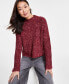 Фото #3 товара Women's Mock Neck Ribbed Knit Sweater