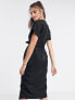 Фото #3 товара Closet London wrap tie midi dress in black