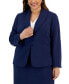 ფოტო #4 პროდუქტის Plus Size Seamed Crepe Jacket Slim Skirt Suit