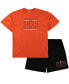 Men's Orange and Black San Francisco Giants Big and Tall T-shirt and Shorts Sleep Set