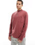 Фото #2 товара ASOS DESIGN long sleeved turtle neck t-shirt with pocket detail in washed burgundy