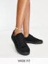 ASOS DESIGN Wide Fit Dizzy lace up trainers in black drench Черный, US 5 - фото #1