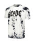 Фото #2 товара Men's White Distressed AC/DC Logo Washed Graphic T-shirt