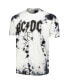 Men's White Distressed AC/DC Logo Washed Graphic T-shirt