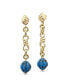 ფოტო #2 პროდუქტის Firefly Design Yellow Gold Plated Sterling Silver Turquoise Gemstone Dangle Earring