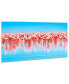 Фото #2 товара Flamingo Flock Frameless Free Floating Tempered Art Glass Wall Art by EAD Art Coop, 24" x 48" x 0.2"